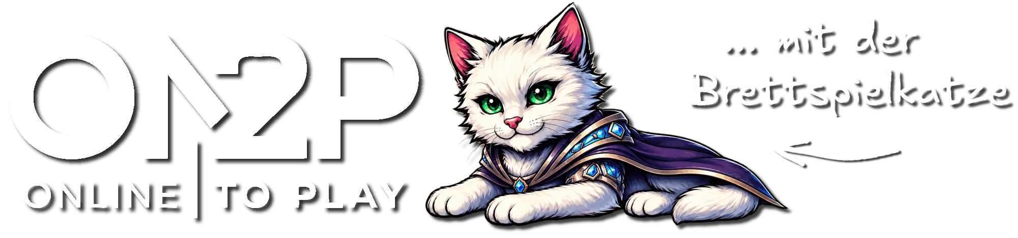 ON2P Logo mit der Brettspielkatze